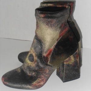 A.N.D NEW DAY MULTI-COLOR VELVET TEXTURED BOOTS